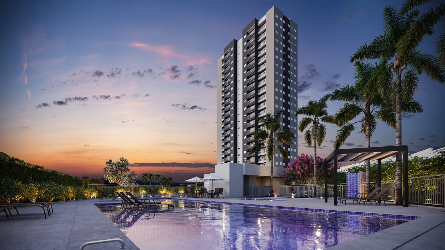 PISCINA ADULTO COM PRAINHA, SOLÁRIO E RAIA