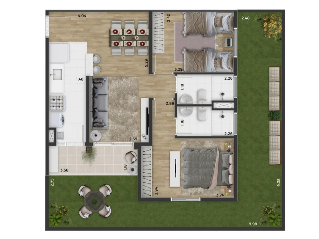 GARDEN | 98,4 M² (Final 1, 2, 7 e 8)